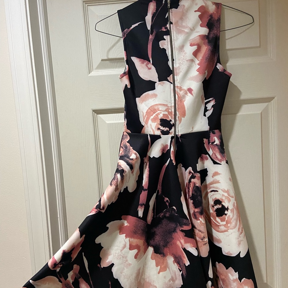 Dress, size small, black with flowers